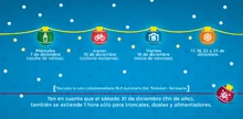 Días que se extiende  una hora la operación  en navidad 