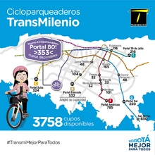 Mapa de Cicloparqueaderos del Sistema Transmilenio