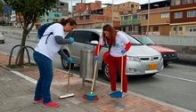 Acciones de aseo en la localidad de San Cristobal