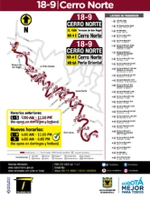 Cambio de horario ruta especial 18-9