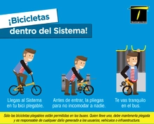 Cicla plegable-en TransMilenio