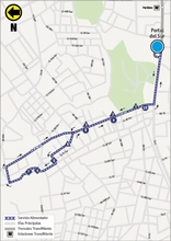 Mapa del ajuste de la ruta 10-1