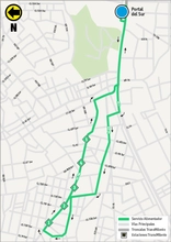 Mapa del ajuste de la ruta 10-3 Circular