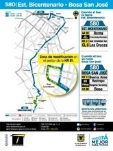 Ajustes de la ruta 580