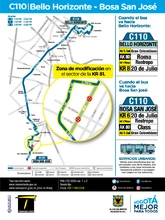 Ajustes de la ruta C110