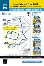 Mapa de la ruta 576