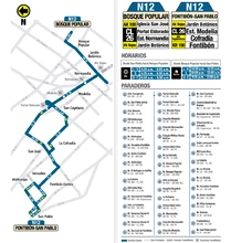 Mapa de la ruta N12