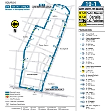 Mapa de la ruta 19-1