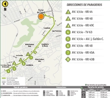 Mapa-ruta-alimentadora 6-1 Candelaria