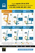 Mapas de las rutas E44, 801, 661, 544B, 2-6 y 402 