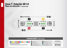 Plano de estación  de la Carrera 43