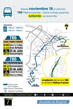 Extensión de la ruta urbana 786