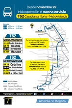 Ruta T62 Casablanca Norte - Metrovivienda