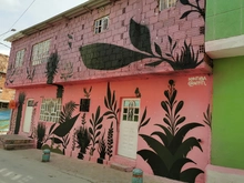 Mural casa rosada