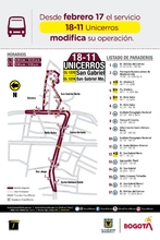 Recorrido ruta 18-11