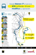 Recorrido ruta 674