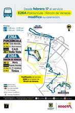 Recorrido de la ruta E26A