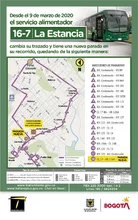 Mapa de la ruta 16-7 La estancia