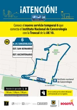 Ruta 6, servicio urbano Hospital I.N. Cancerología