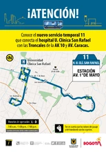 Ruta 11, servicio urbano Clínica San Rafael