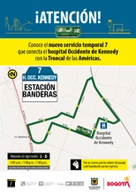 Ruta 7, servicio urbano Hospital Occidente Kennedy