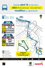 Mapa de la ruta 56A