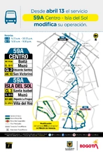 Mapa de la ruta 59A