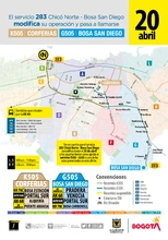 Recorrido de la Ruta K505 y G505