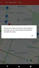 Mensaje de bus sin cupo