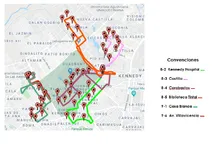 Mapa de alta afluencia de personas por Corabastos