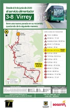  Mapa de la Ruta alimentadora 3-8 Virrey