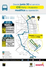 Cambio operacional de la ruta C13