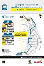 Modificación de la ruta Z8