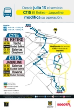 Mapa de la ruta C115