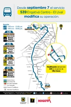 Cambio operacional de la ruta zonal 539