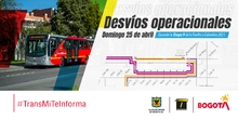 Desvíos operacionales el domingo 25 de abril por la Vuelta a Colombia