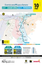 Rutas zonales P3 y 132 cambian su nombre