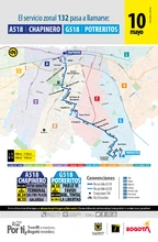 Rutas zonales P3 y 132 cambian su nombre