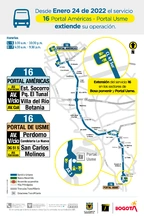 Servicio 16 Portal Américas - Portal Usme extiende su operación
