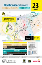 Ruta K312 Fontibón Brisas - L312 Moralba modifica su servicio