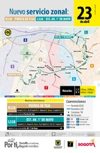 Nuevo servicio zonal K328 Puerta de Teja - L328 Estación Avenida 1° de Mayo