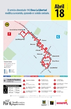 Ajuste operacional en la ruta 9-3 Bosa la libertad en su trazado