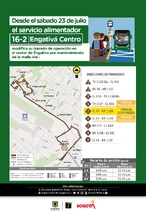 Nueva parada de la ruta 16-2 Engativá Centro 