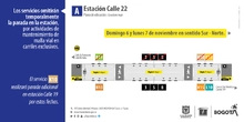 Ajustes operacionales estación calle 22