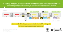 Estación Toberín - Foundever cerrará los vagones 4 y 5 por actividades en la malla vial