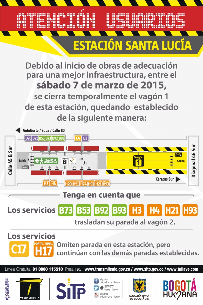 NOVEDADES DEL SISTEMA TRANSMILENIO